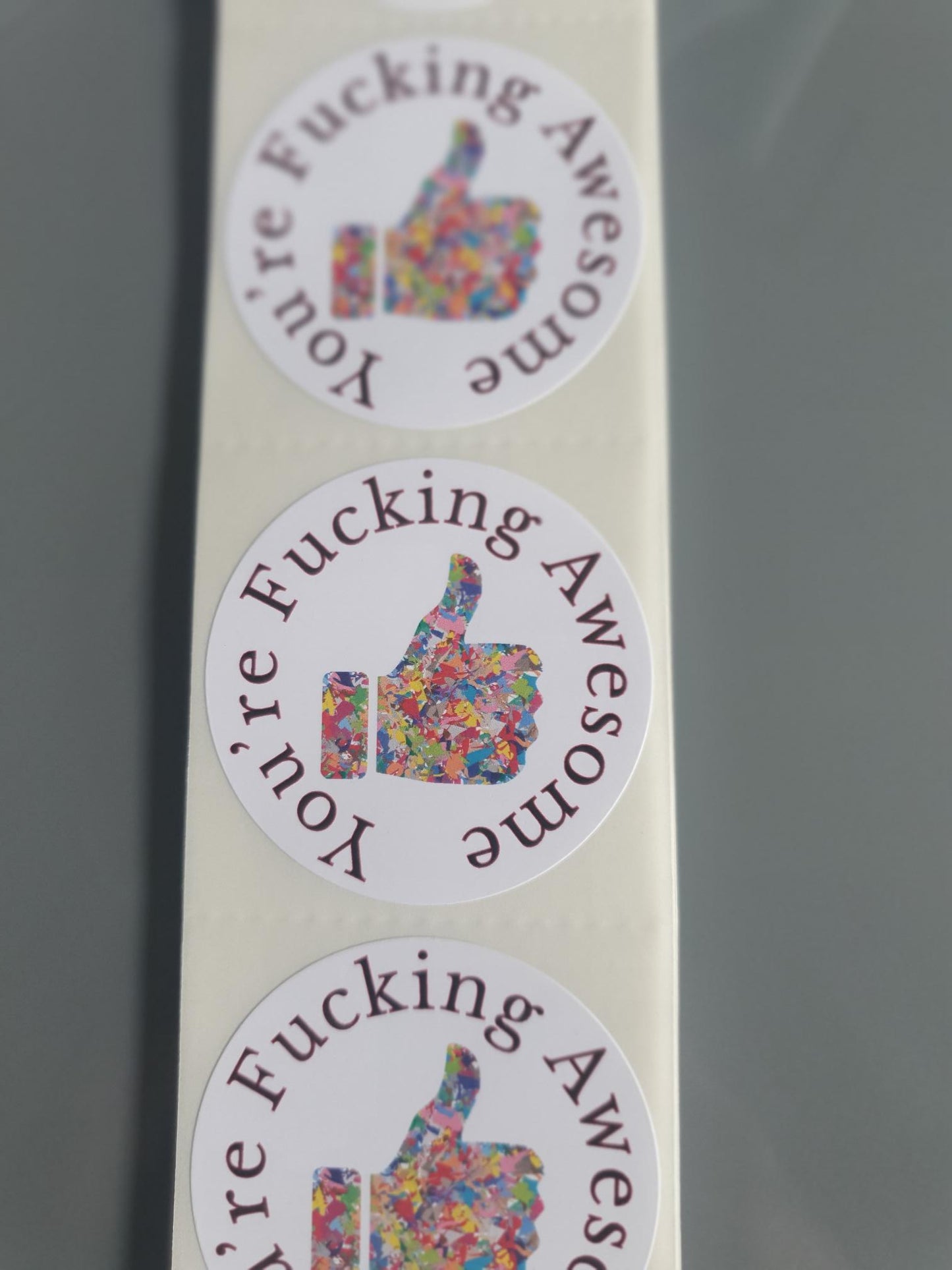 Thank You Varieties ~ 50mm Round Premium Gloss Sticker