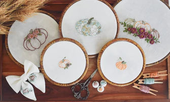 Peony Patterns Pumpkin Embroidery ~ Premium Pack