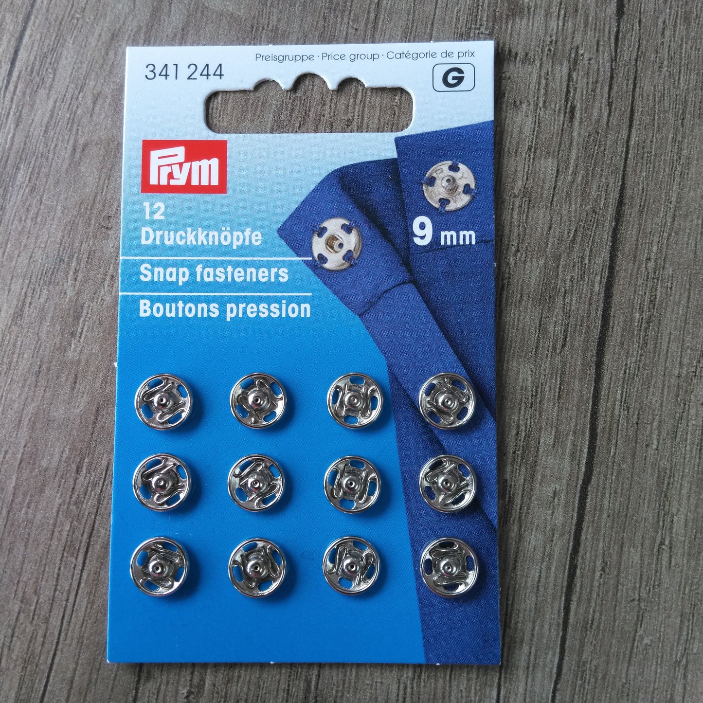 Sew-On Snap Fasteners Silver 9mm