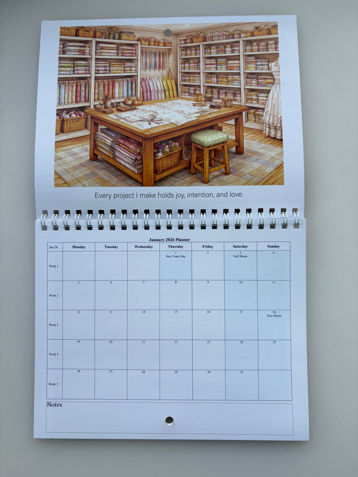 Sewing Calendar 2026