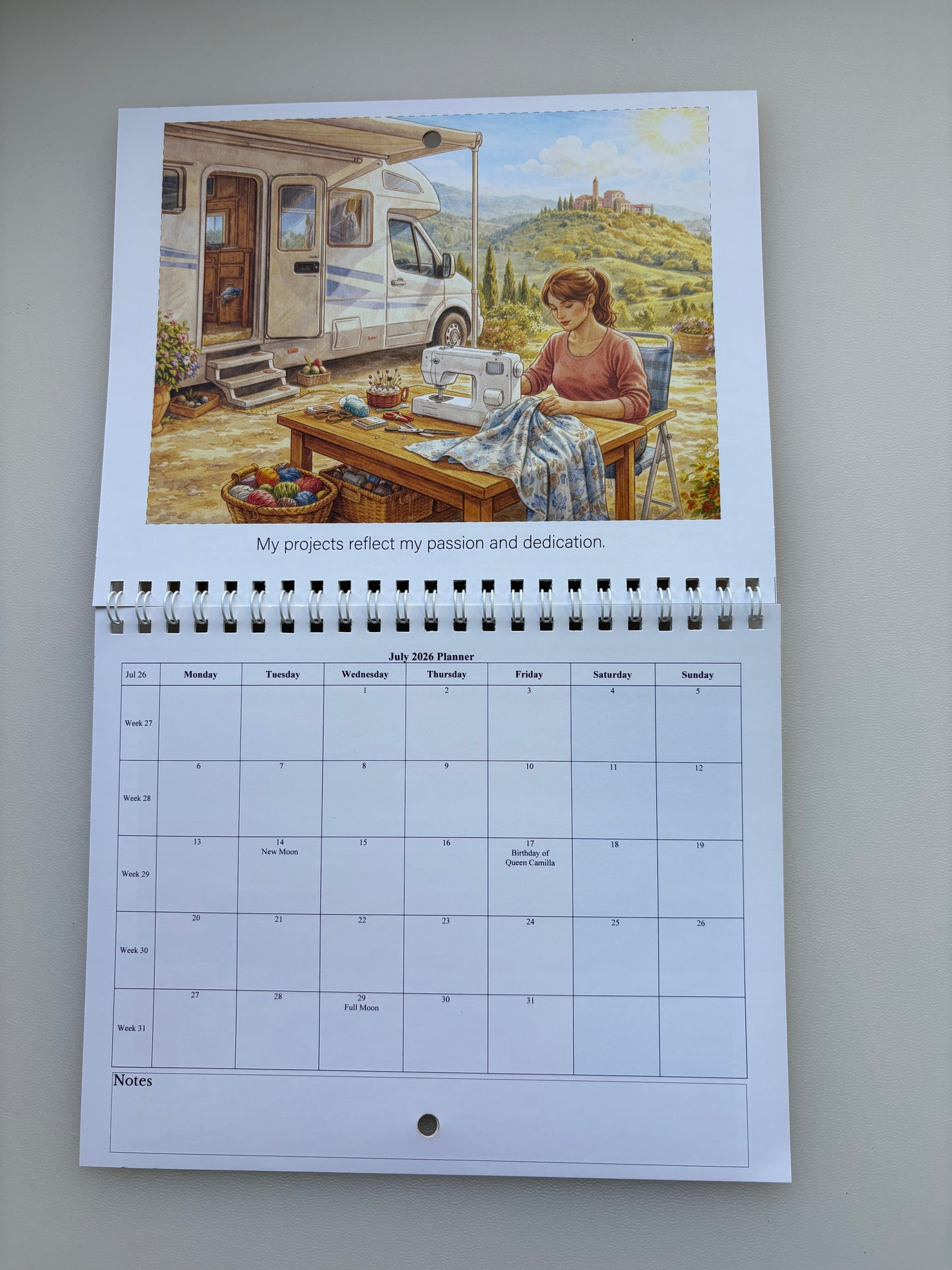 Sewing Calendar 2026