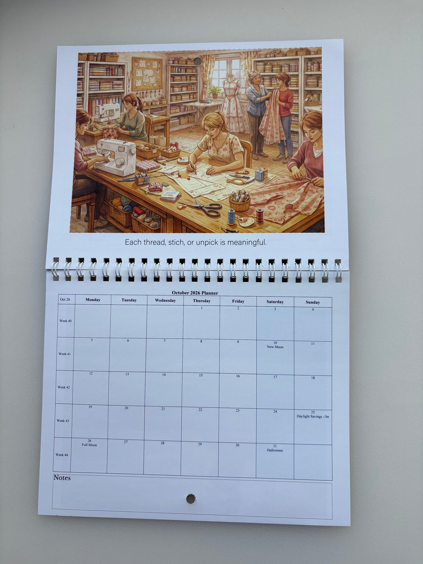 Sewing Calendar 2026