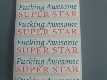 60 x 15mm Rectangle Premium Gloss Stickers