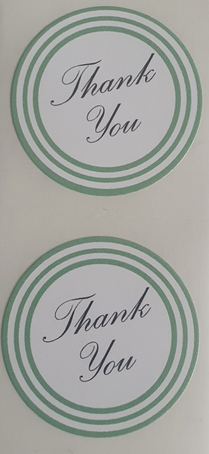 Thank You Varieties ~ 35mm Round Premium Gloss Sticker