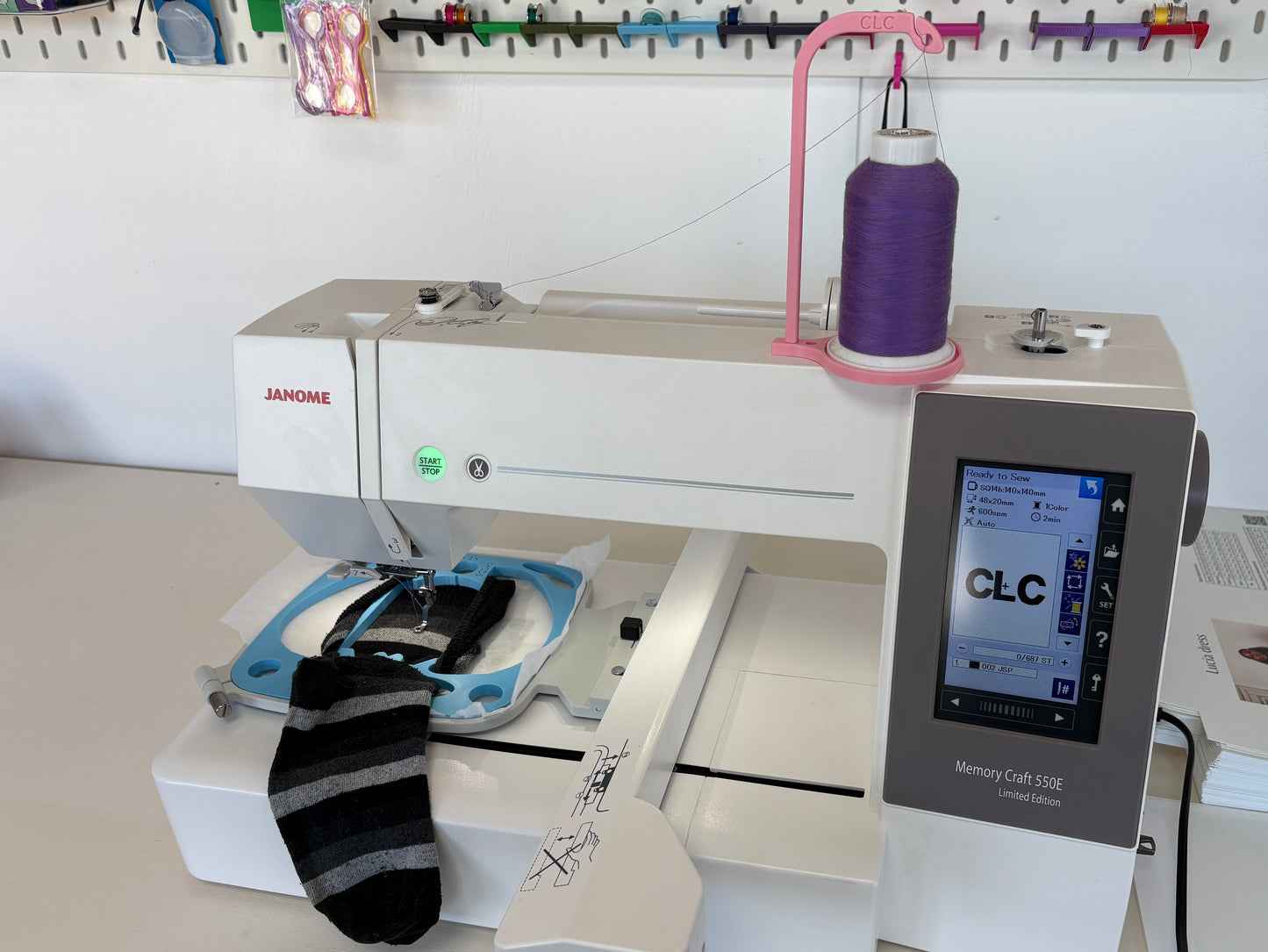 Sock Embroidery Insert for Janome SQ14b