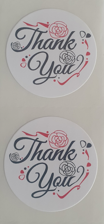 Thank You Varieties ~ 35mm Round Premium Gloss Sticker