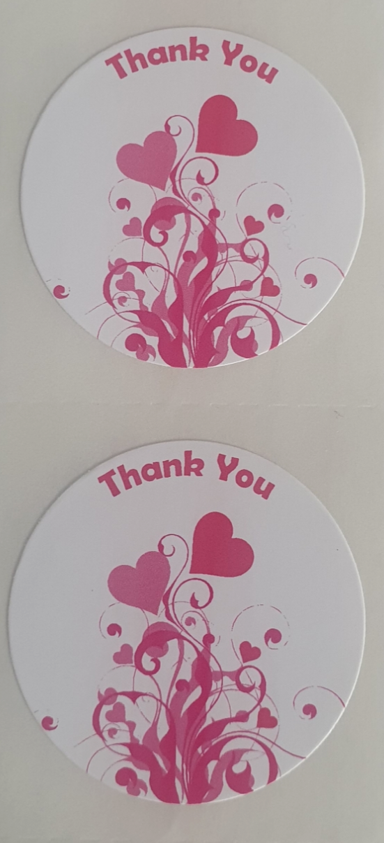 Thank You Varieties ~ 35mm Round Premium Gloss Sticker