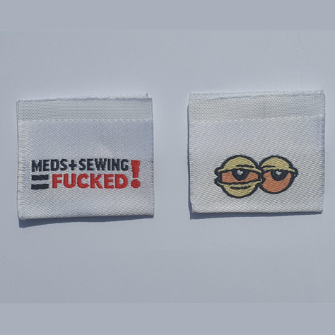 Meds + Sewing = Fu*ked! - Sewing Label