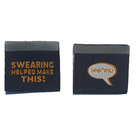 Swearing Helped Make This - Black - Sewing Label